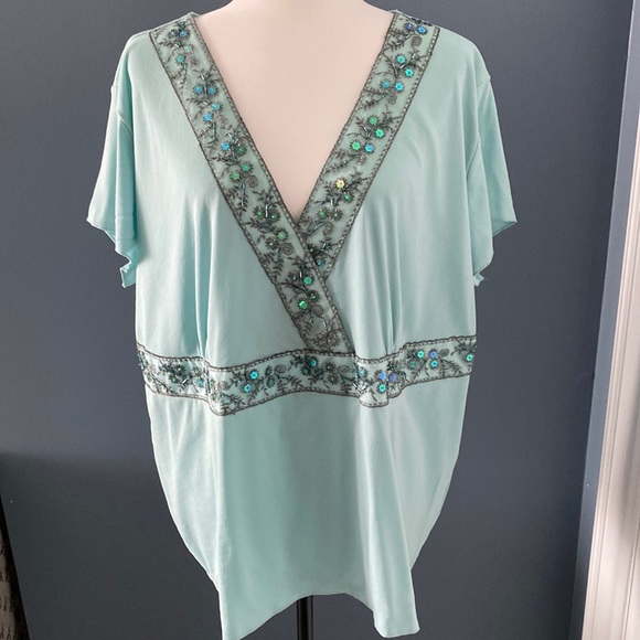 Beaded Trim Top - Picture 1 of 10